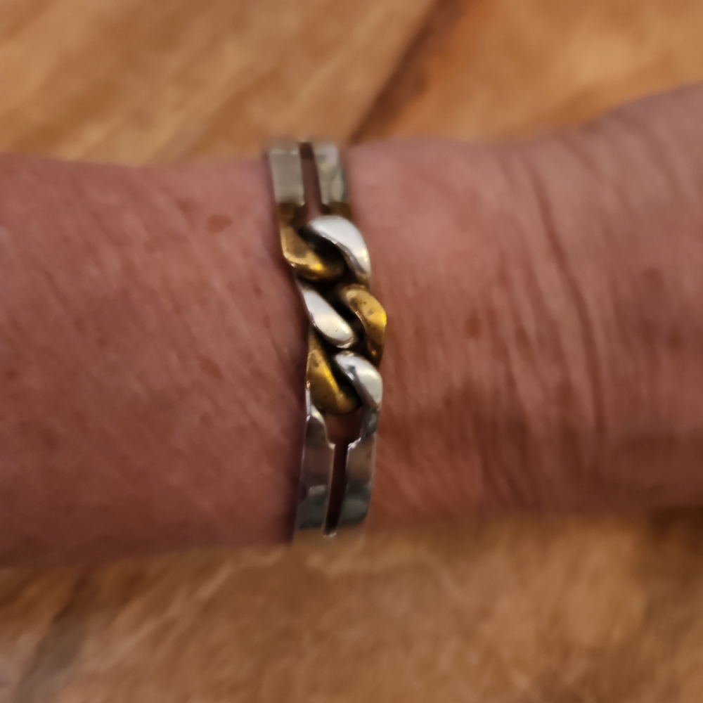 Taxco 925 Silver and Gold Vermeil Bracelet
